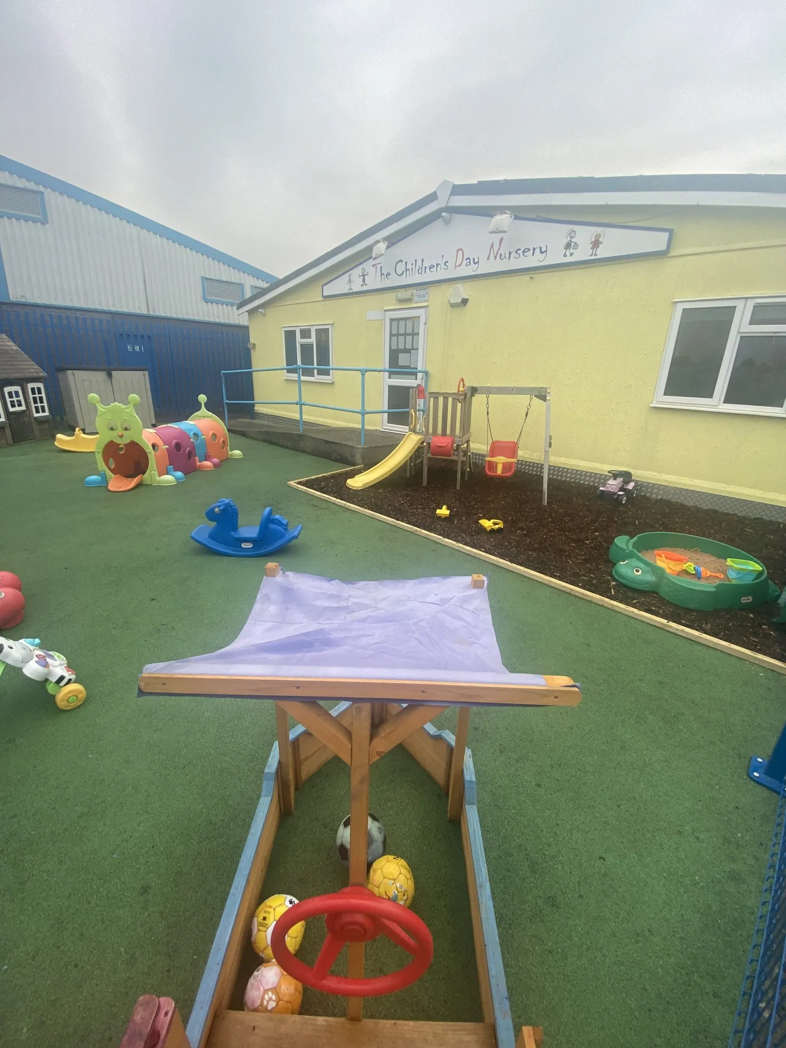 The babies' garden with soft safety flooring